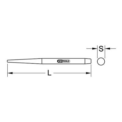 KS Tools 129.2176 Doorgangspasdoorn, 37 mm