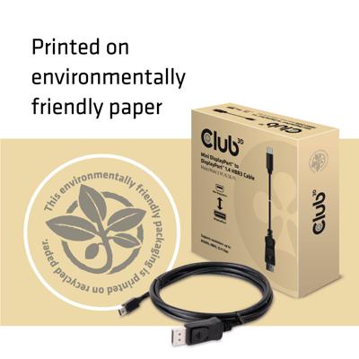 club3D CAC-1115 DisplayPort-kabel Mini-displayport / DisplayPort Adapterkabel Mini DisplayPort-stekker, DisplayPort-stekker 2.00 m Zwart 8K UHD club3D CAC-1115 DisplayPort-kabel Mini-displayport / DisplayPort Adapterkabel Mini DisplayPort-stekker, DisplayPort-stekker 2.00 m Zwart 8K UHD
