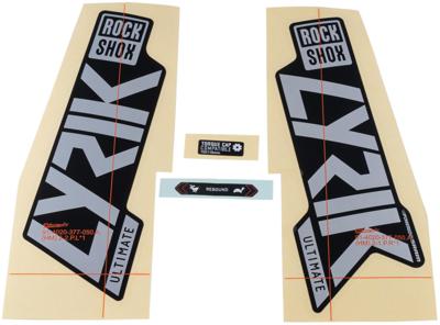 ROCKSHOX decor set "signatur series" decal set rs lyrik ult. silver
