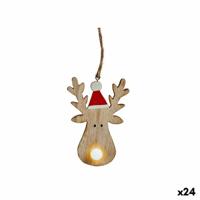 Kerstversiering Rendier Bruin Hout 7,5 x 2,5 x 17 cm (24 Stuks) - thumbnail