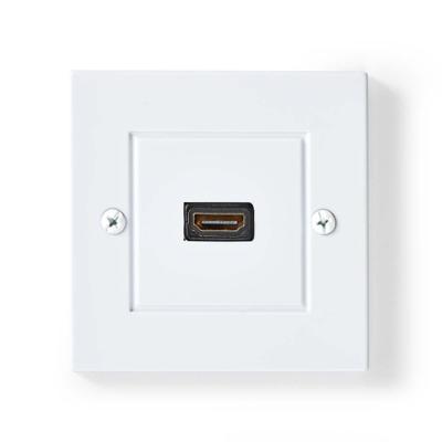 HDMI Wandcontactdoos | 1x HDMI Female | 4K@60Hz | HDMI Female | Zwart | 18 Gbps | Verguld | 85 mm | 8 mm | 85 mm | Envelop