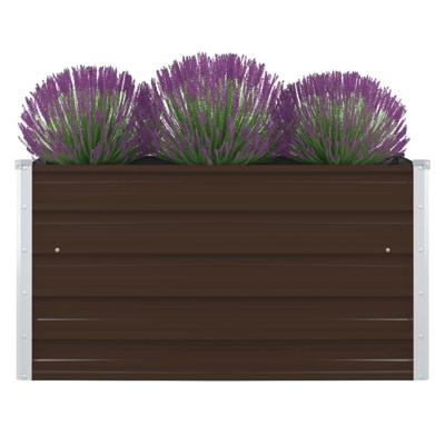 Plantenbak verhoogd 100x100x45 cm gegalvaniseerd staal bruin Plantenbak verhoogd 100x100x45 cm gegalvaniseerd staal bruin