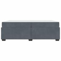 Bedframe met matras Donkergrijs 200 x 200 cm Fluweel - thumbnail