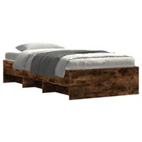 Bedframe zonder matras hout gerookt eikenkleurig 100x200 cm - thumbnail