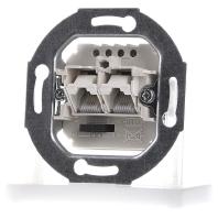 Rutenbeck IAE/UAE 2x8(4)TRSUp0 Netwerkdoos Inbouw (in muur) Inzet met centraalstuk en frame CAT 3 Parel-wit - thumbnail