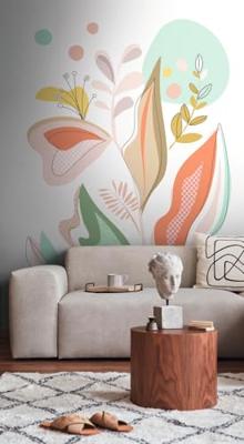 Livingwalls The Wall II - Bont - Planten Behang - 392111