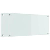 VidaXL Keuken achterwand 2 pcs wit 90 x 40 cm gehard glas - thumbnail