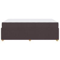 Bedframe met matras met matras Donkerbruin 120 x 190 cm Stof - thumbnail