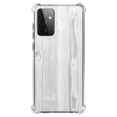 Samsung Galaxy A72 4G/5G Stevig Telefoonhoesje White Wood Samsung Galaxy A72 4G/5G Stevig Telefoonhoesje White Wood