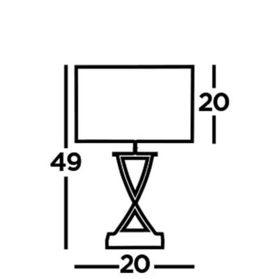 Searchlight TafellampClub met kap - EU7923AB