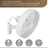Lucci Air Wandventilator Breeze Wit Ø 46cm incl. Afstandsbediening - thumbnail