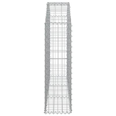 VidaXL Schanskorf gewelfd 150x30x100/120 cm gegalvaniseerd ijzer