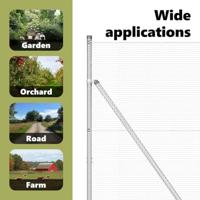 VidaXL Afrasteringspaal zilver 10 x 1,2 m (12 x 12 mm gaas) staal - thumbnail