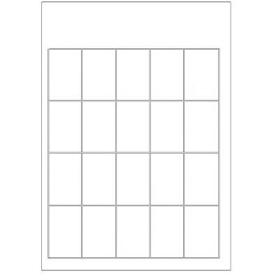 Prijskaartvel - A4 - 20 kaarten per vel