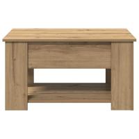 Salontafel 79x49x41 cm bewerkt hout artisanaal eikenkleur - thumbnail