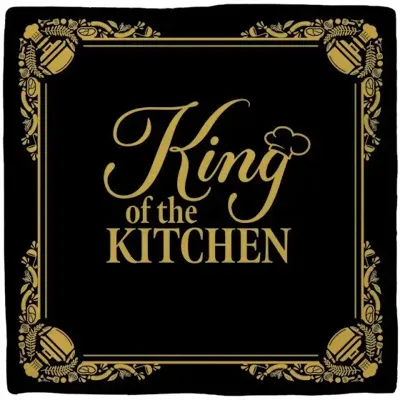 Plenty Gifts tegeltje keramiek king of the kitchen 10x10cm zwart