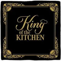 Plenty Gifts tegeltje keramiek king of the kitchen 10x10cm zwart - thumbnail