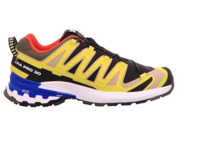 Salomon Xa Pro 3D V9 Gore-Tex Lage Wandelschoen Heren Black/Buttercup/Lapis Blue 10