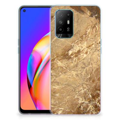 OPPO A94 5G | Reno5 Z | TPU | Siliconen hoesje | Marmer Creme