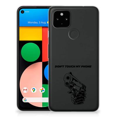 Google Pixel 4a 5G Silicone-hoesje Gun Don't Touch My Phone