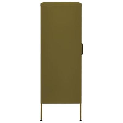 Opbergkast 80x35x101,5 cm staal olijfgroen