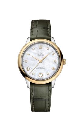 Horlogeband Omega 032Z016884 / 43423342055002 / 43423342060001 / De Ville Krokodillenleer Groen 16mm