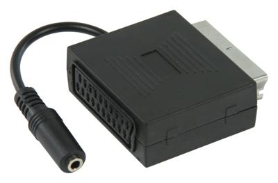 21p scart adapter 0.2m zwart