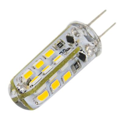 G4 2W 120LM Silicone maïs lamp 24 LED SMD 3014 Warm wit licht DC 12V