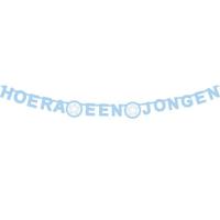 Letterslinger hoera een jongen blauw | 5 stuks - thumbnail