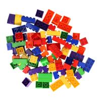 Gekleurde Bouwblokjes - 90st. - thumbnail