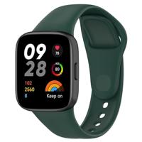 By Qubix - Siliconen bandje - Donkergroen - Compatible met Xiaomi Redmi Watch 3 - Compatible Xiaomi bandje - thumbnail