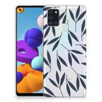 Samsung Galaxy A21s | TPU Case | Leaves Blue - thumbnail