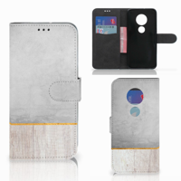 Motorola Moto G7 | G7 Plus | Book Style Case | Wood Concrete - thumbnail