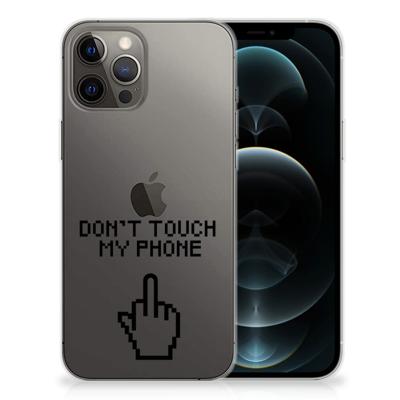 iPhone 12 Pro Max Silicone-hoesje Finger Don't Touch My Phone iPhone 12 Pro Max Silicone-hoesje Finger Don't Touch My Phone