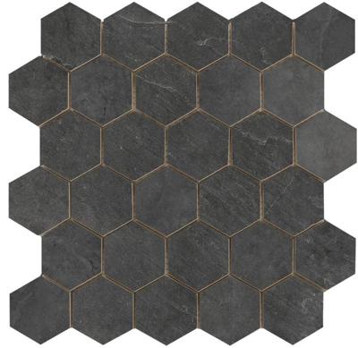 Statale Black hexagon mozaiek op net van 26,3x27,4 Statale Black hexagon mozaiek op net van 26,3x27,4
