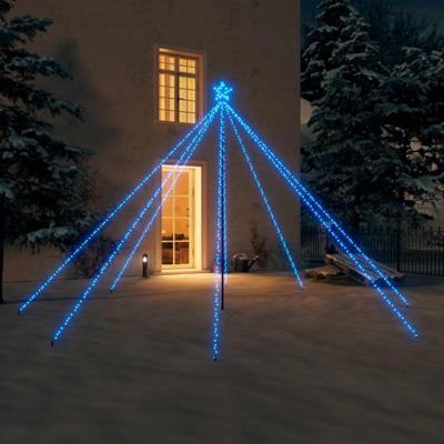 VidaXL Led-kerstboom binnen buiten 576 leds 3,6 m blauw