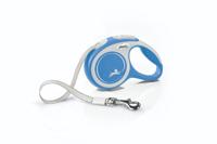 Flexi New Comfort Tape Grijs & Blauw Extra Kleine 3m Intrekbare Hondenriem/Leiding voor Honden tot 12kgs/26lbs - thumbnail