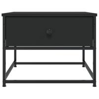 Salontafel 51x51x40 cm bewerkt hout zwart - thumbnail