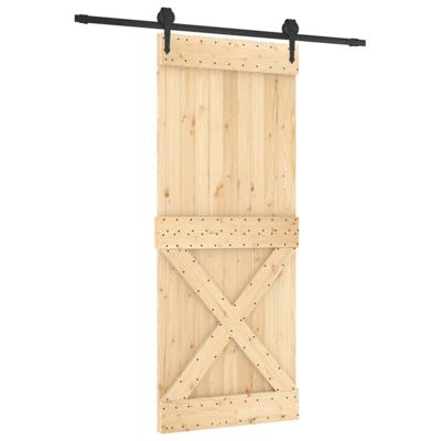 Schuifdeur met beslag 85x210 cm massief grenenhout