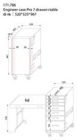 Power Dynamics PD-FA5 7 Laden flightcase met tafel - thumbnail