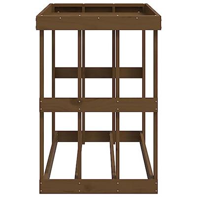 VidaXL Houtblokhouder 108x52x74 cm massief grenenhout honingbruin