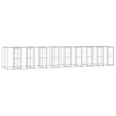 Hondenkennel 21,78 m² gegalvaniseerd staal