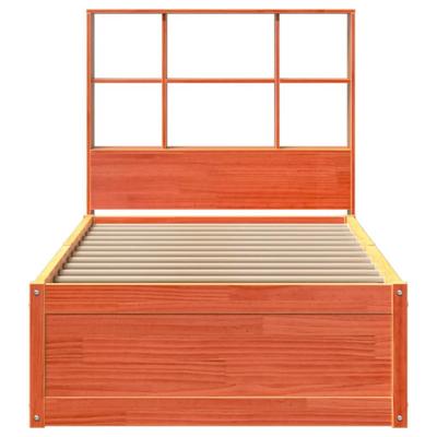 Bedframe zonder matras massief grenenhout wasbruin 75x190 cm Bedframe zonder matras massief grenenhout wasbruin 75x190 cm