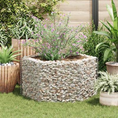 Gabion plantenbak verhoogd zeshoekig 100x90x50 cm Gabion plantenbak verhoogd zeshoekig 100x90x50 cm