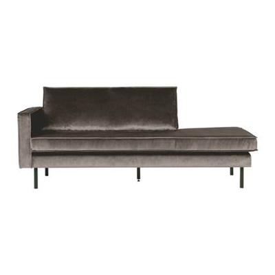 WOOOD Daybed 'Rodeo' Links, Velvet, kleur Taupe