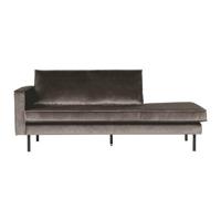 WOOOD Daybed 'Rodeo' Links, Velvet, kleur Taupe - thumbnail