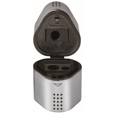 Trio puntenslijper Faber-Castell zilver