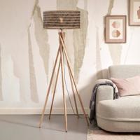 GOOD&MOJO Vloerlamp 'Java' 5-poot, Bamboe, kleur Naturel/Zwart - thumbnail