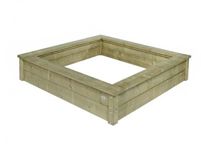 Zandbak 150x150cm, zonder deksel Talen Buitenmeubelen - Talen buitenmeubelen
