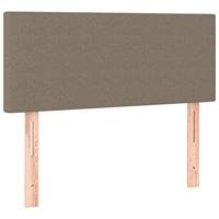 Boxspring met matras stof taupe 90x190 cm - thumbnail